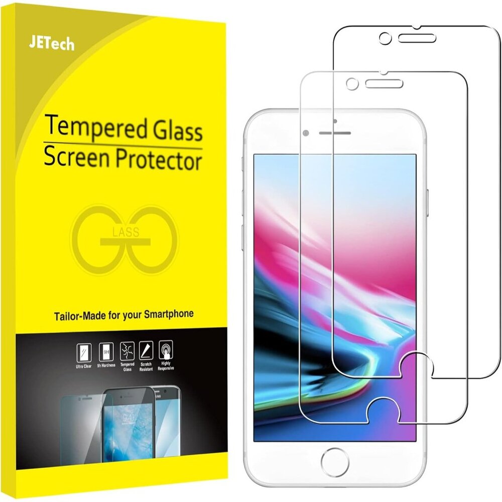 Screen Protector for iPhone 8, 7, 6s and 6 - 4.7-Inch Tempered Glass 2-Pack